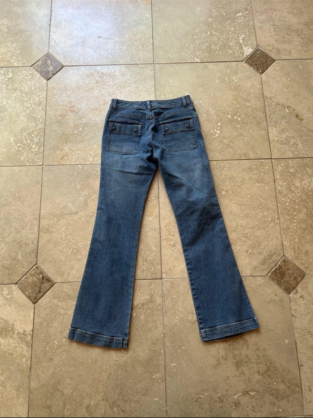 VTG GAP Jeans Stretch Flared Denim Cargo Jeans Size 0 Reg Y2K - Picture 3 of 5